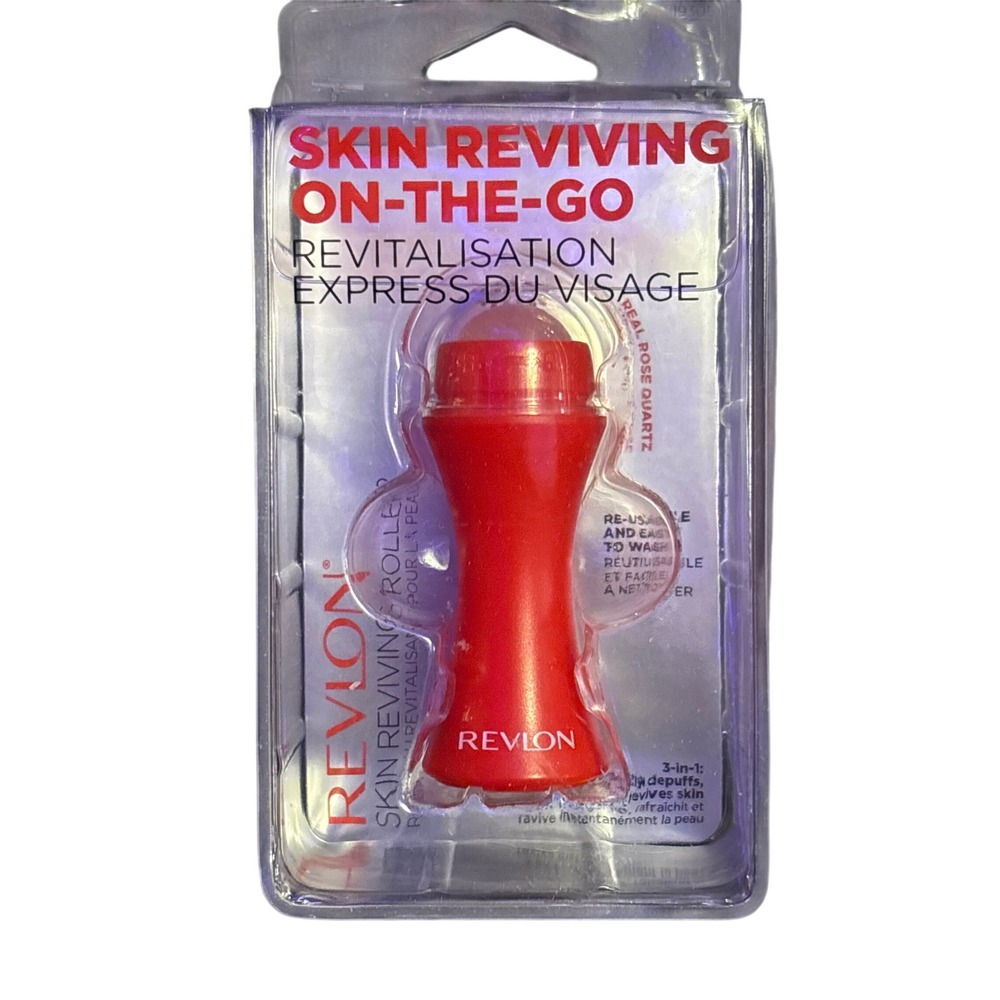 NEW Revlon Skin Reviving Roller Real Rose Quartz Facial Massager